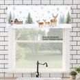thumbnail image 1 of AshasdS Polyester Window Valance Curtain with Winter Deer and Snow Scene for Home Kitchen Living Room Bedroom Bathroom Decor 54x18 inch, 1 of 5