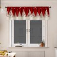 thumbnail image 1 of AshasdS Red Christmas Trees Border Window Valance Winter Holiday Short Curtain Rod Pocket for Living Room, 1 of 5