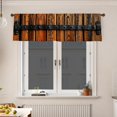 thumbnail image 1 of AshasdS Rustic Wood Texture Window Valance Decorative Curtain Valance Farmhouse Style Home Window Treatment, 1 of 5