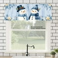thumbnail image 1 of AshasdS Snowman Winter Window Valance Curtain for Home Kitchen Living Room Bedroom Bathroom Decor 54x18 inch, 1 of 5