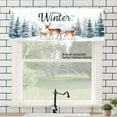 thumbnail image 1 of AshasdS Winter Deer Forest Polyester Window Valance Curtain for Home Kitchen Living Room Bedroom Bathroom Decor 54x18 inch, 1 of 5