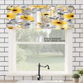 thumbnail image 1 of AshasdS Yellow Floral Polyester Window Valance Curtain for Home Kitchen Living Room Bedroom Bathroom Decor 54x18 inch, 1 of 5