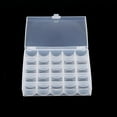 thumbnail image 1 of Ashata 1pc Plastic Empty Bobbins Case Sewing Machine Bobbin Organizer Storage Clear Box for 25 Spools, Spool Box,Bobbin Organizer, 1 of 8
