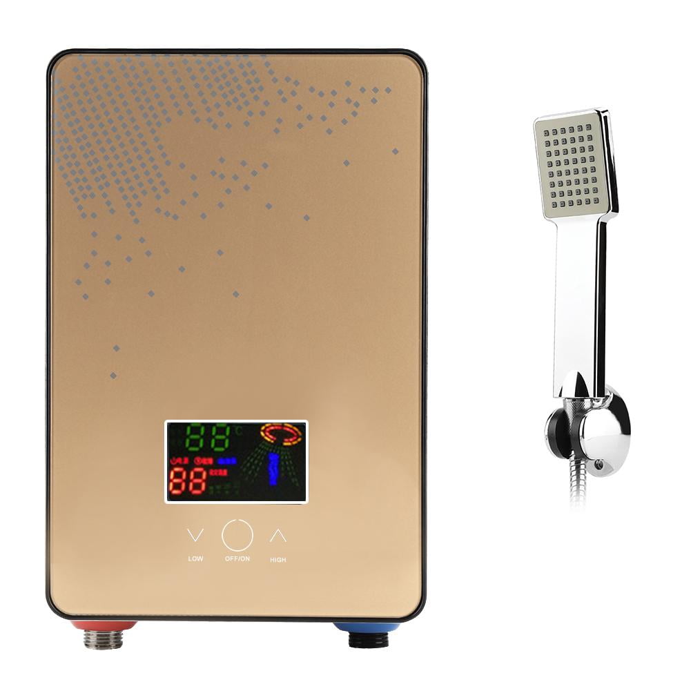 Ashata 220V 6500W Tankless Instant Electric Hot Water Heater Shower for Home Bathroom, Electric Water Heater, Tankless Water Heater