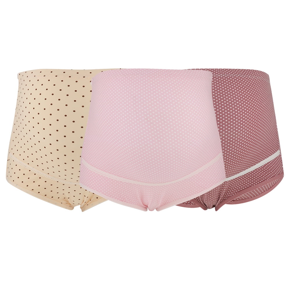 Ashata 3PCS/Set Cotton Pregnant Women Underwear High Waist Breathable