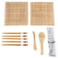 thumbnail image 1 of Ashata 9Pcs/Set Bamboo Sushi Making Kit Includes 2 Rolling Mats 5 Chopsticks 1 Paddle 1 Sushi Blade, Sushi Making Kit, Bamboo Sushi Kit, 1 of 8