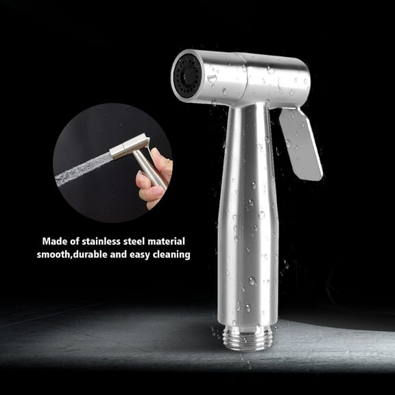 Ashata Stainless Steel Hand Held Toilet Bidet Sprayer Bathroom Shower Water Spray ,Toilet Bidet Sprayer