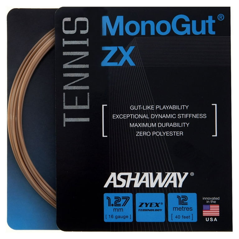 。。。 Ashaway Monogut ZX 16 Tennis String Set - Natural - Walmart.com