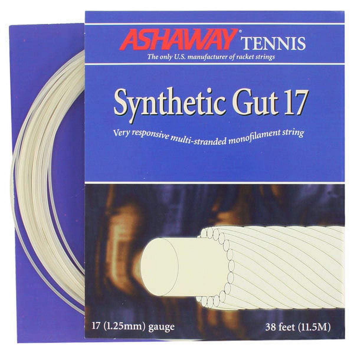 Ashaway Synthetic Gut 17G Tennis String White ( White ) 
