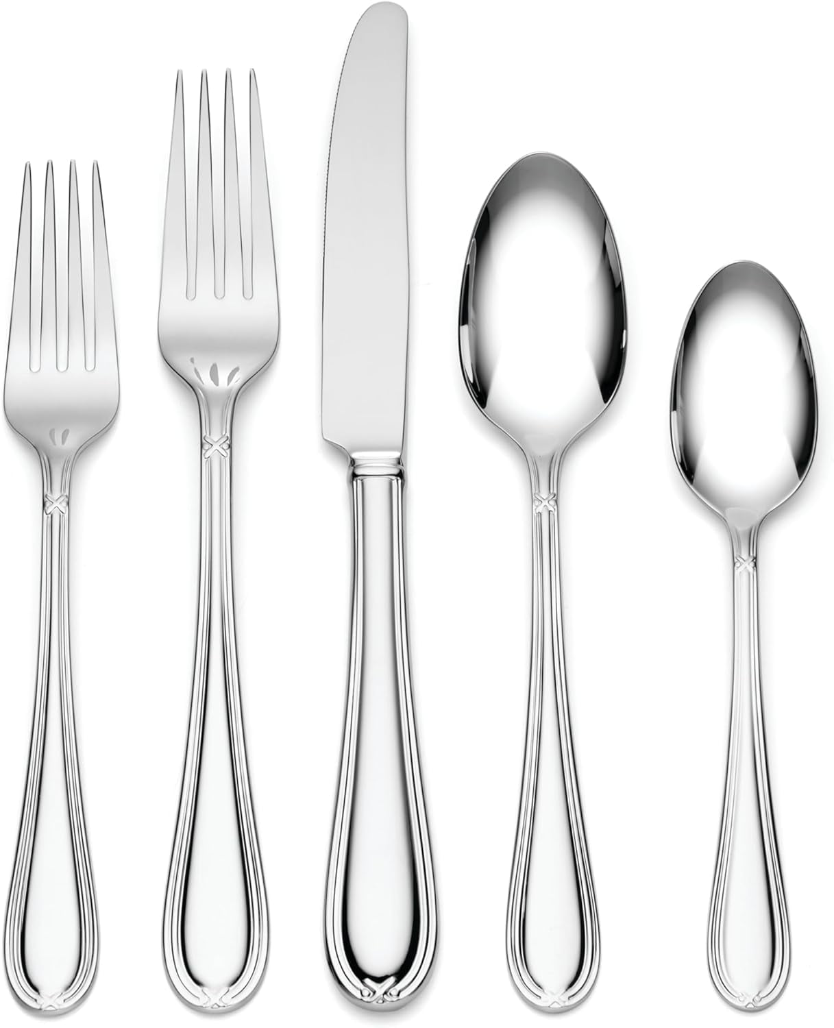 Ashbridge 80-Piece Flatware Set, 12.55, Metallic