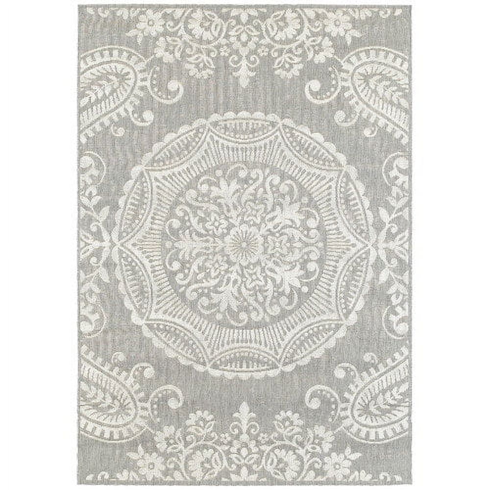 Balta Benson Light Gray Flat Woven Indoor/Outdoor Area Rug