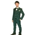 thumbnail image 1 of Ashbury CoCo Boy's Slim Fit 7-pieces Suit, Jacket Vest Pants Shirt Tie Bowtie Hanky, Hunter Green, Size 2, 1 of 5