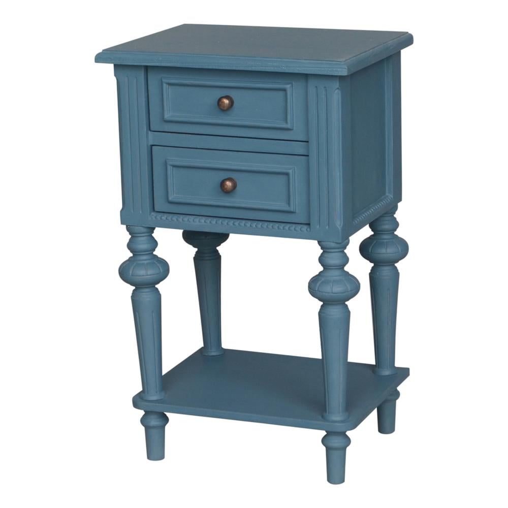 International Caravan Ashbury Perles Oak Veneer Two-drawer Side Table International Caravan Ashbury Perles Oak Veneer Two-drawer Side Table