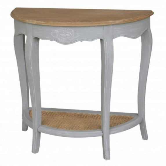 Ashbury Half-Moon Console Table in Antique Gray