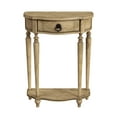 thumbnail image 1 of Ashby Demilune Antique Beige Console Table With Storage, 1 of 7