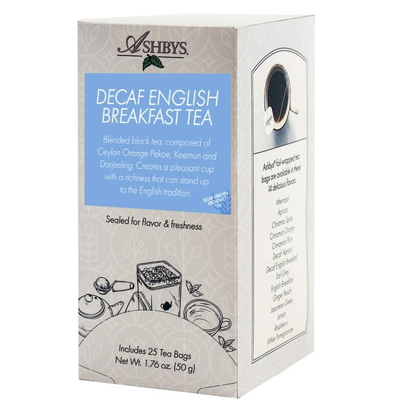Ashbys Tea Decaf English Breakfast Tea Bags - 25 Count Box