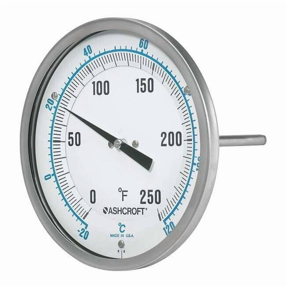 Ashcroft Dial Thermometer,1/2 in Dial,Every-Angle 50EI60E