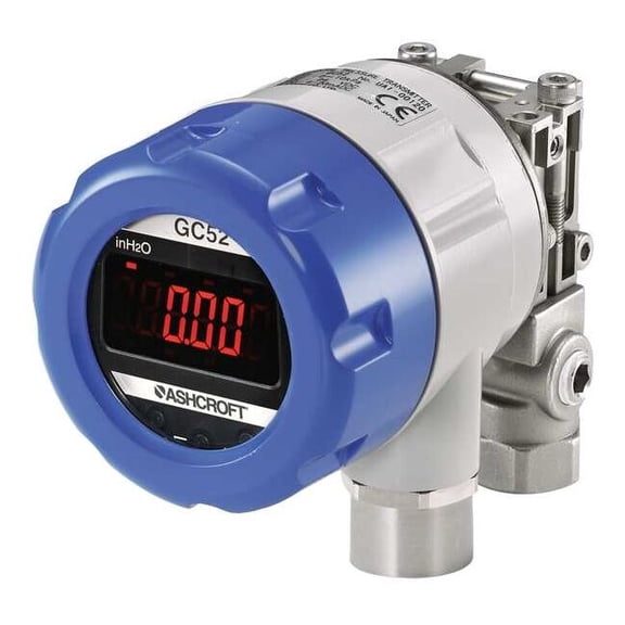 Ashcroft Pressure Transducer,0 to 200 In WC GC527F0242CD200IW