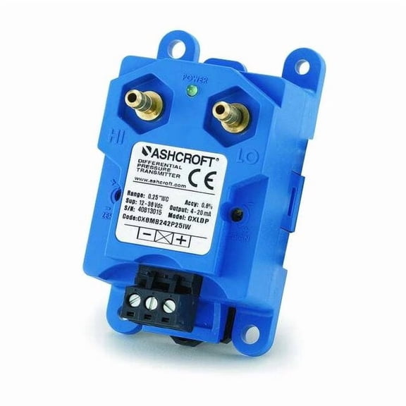 Ashcroft Pressure Transducer,-5 to 0 to 5 In WC CX8MB2425IWL