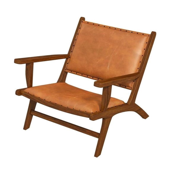 Ashcroft Furniture LCH01201401 Daniel Leather Arm Chair, Tan