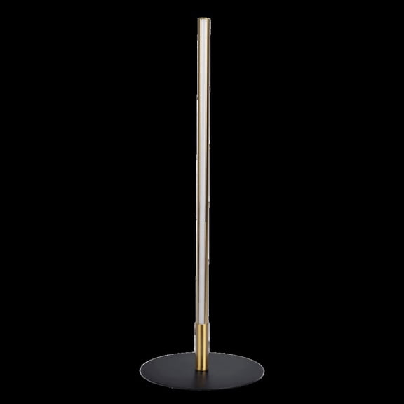 Ashcroft Furniture FLL03700601 Dimond LED Table Lamp with On & Off Switch Round Metal Base, Black