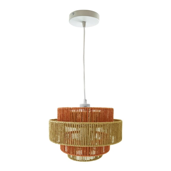 Ashcroft Furniture Dorset Pendant Lamp - White and Natural/Terracotta