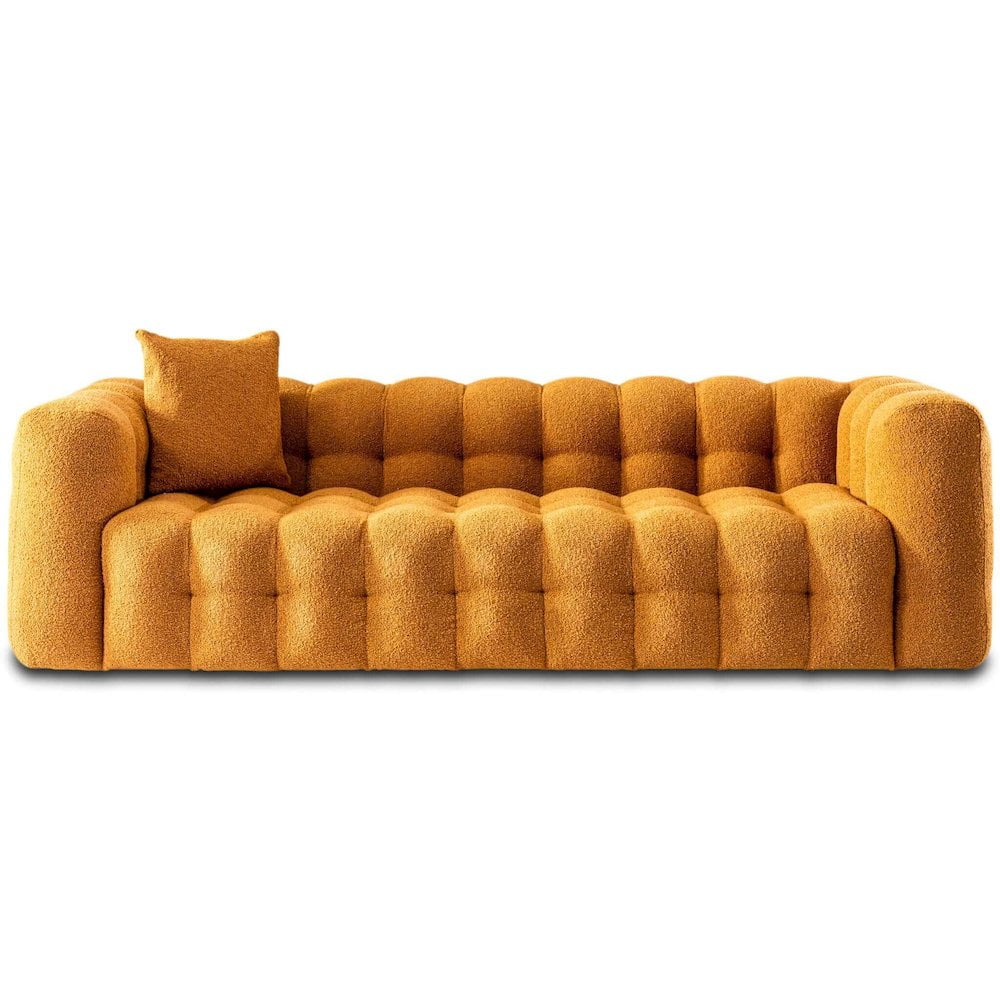 Ashcroft Furniture Eden Modern Tufted Chesterfield Boucle Fabric Sofa