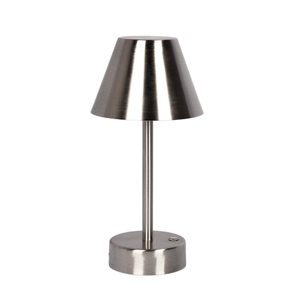 Ashcroft Furniture Elegance Rechargeable LED Table Lamp Brushed Nickel LED Touch Switch