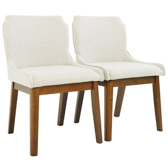 Ashcroft Furniture Ellis Dining Chair Set of 2 - Beige Linen