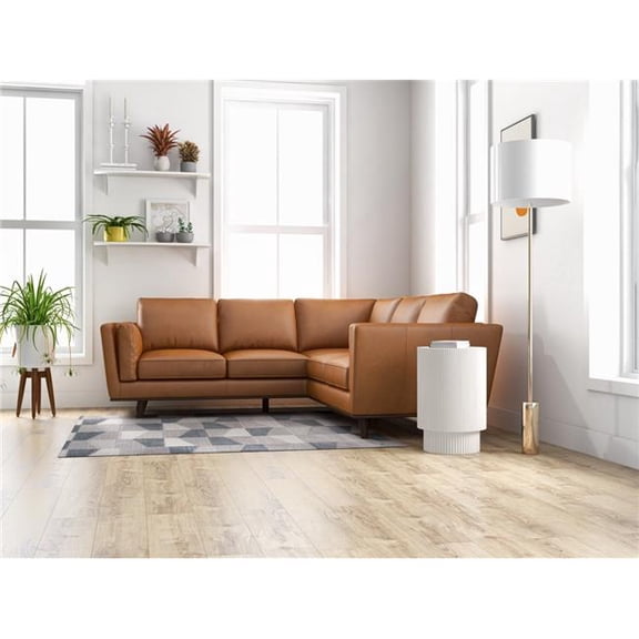 Ashcroft Imports CSC00400202 Erman Tan Leather Corner Sofa