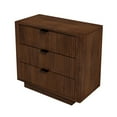 thumbnail image 1 of Ashcroft Furniture Lola Walnut Nightstand 3-Drawer, 1 of 1