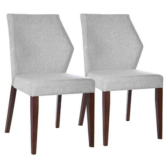 Ashcroft Furniture Luca Light Grey Fabric Dining Chair (Set Of 2)