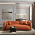 thumbnail image 1 of Ashcroft Furniture SOF02600703 Donna Japandi Style Boucle Sofa, Orange, 1 of 1