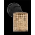 thumbnail image 1 of Ashcroft Furniture WLL03900901 Reef Single Lights Wall Sconce with Natural Rattan Shade, Black, 1 of 1