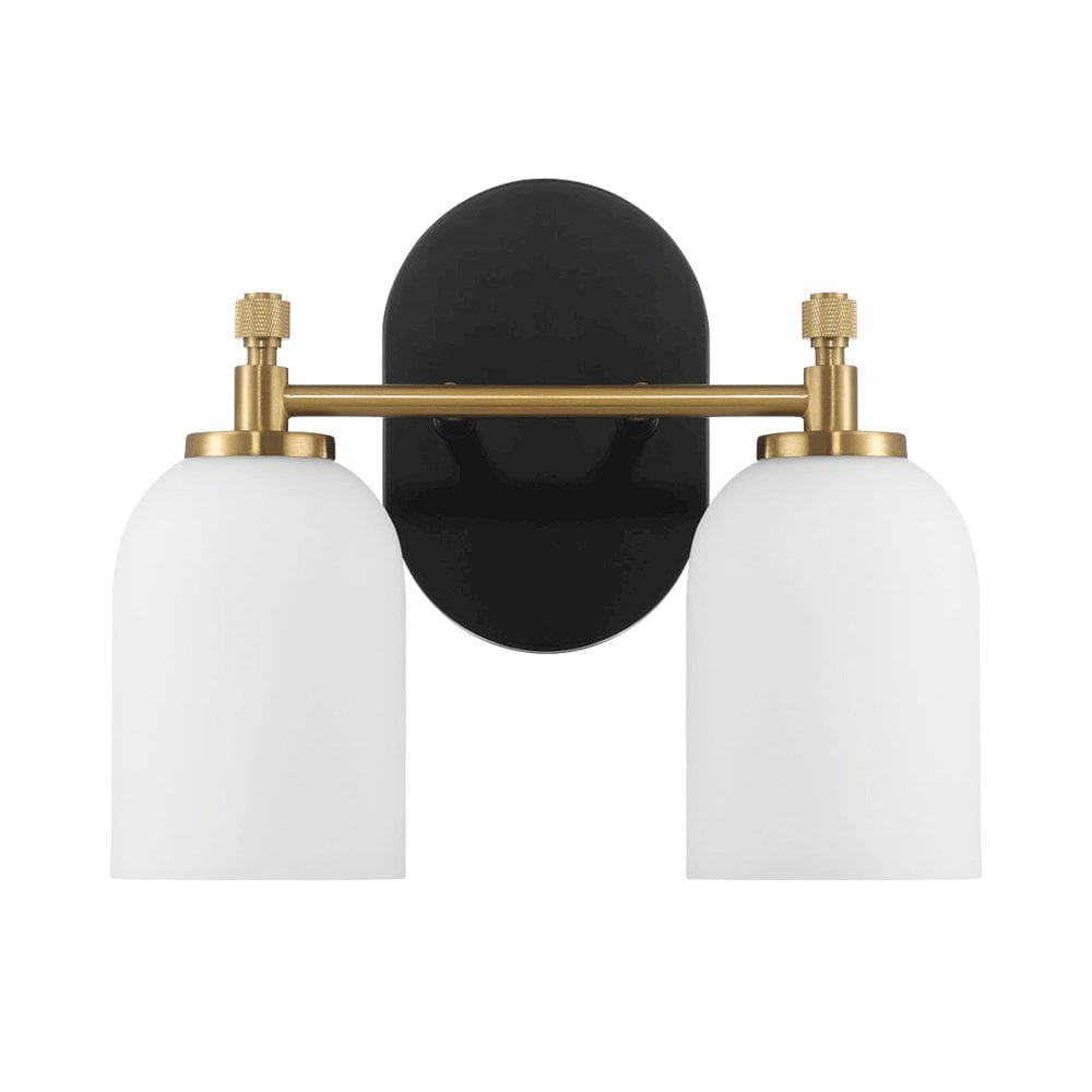 Ashcroft Furniture Vortex Two Lights Vanity in Traditional Style for Over Bathroom