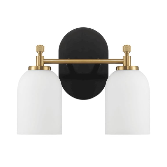 Ashcroft Furniture Vortex Two Lights Vanity in Traditional Style for Over Bathroom