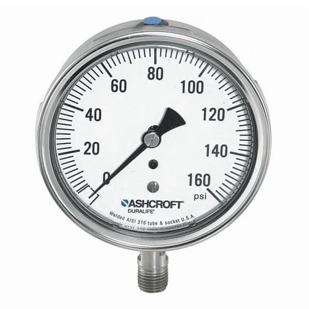 Ashcroft Gauge,Compound,1/4 in. NPT,1 Percent 351009SW02LV/15#