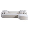 thumbnail image 1 of Ashcroft Furniture Chandler Cream Boucle Right Sectional Sofa, 1 of 1