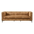 thumbnail image 1 of Ashcroft Kendrix 84'' Leather Upholstered Sofa in Cognac Tan, 1 of 6