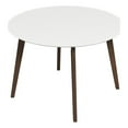 thumbnail image 1 of Ashcroft Piper Modern 43" Solid Wood Round Dining Table in Walnut/White, 1 of 7
