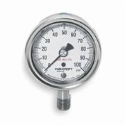 Ashcroft Pressure Gauge,0 to 100 psi,2-1/2In 251009SW02LX6B100