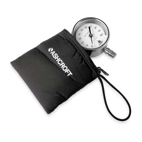 Test Pressure Gauge, 0 to 1,000 psi, 3 in Dial, 1/4 in NPT, Bottom Location