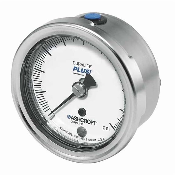 Ashcroft Pressure Gauge,0 to 30 psi,2-1/2In,1/4In 251009SW02BXLL30