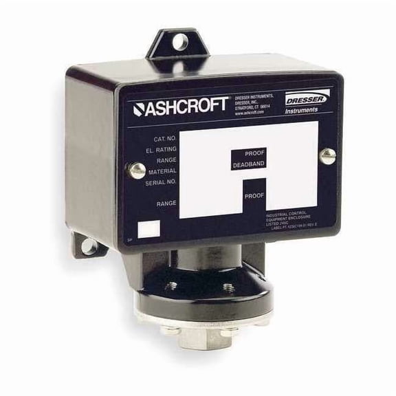 Pressure Switch, Standard, SPDT, 4 Ports, 1/4" FNPT, 40 to 400 psi Range B424VXCYLM400