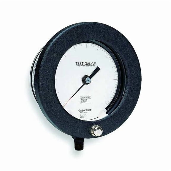 Ashcroft Vacuum Gauge,30 Hg to 0,4-1/2In,1/4In 45-1082AS 02L VAC