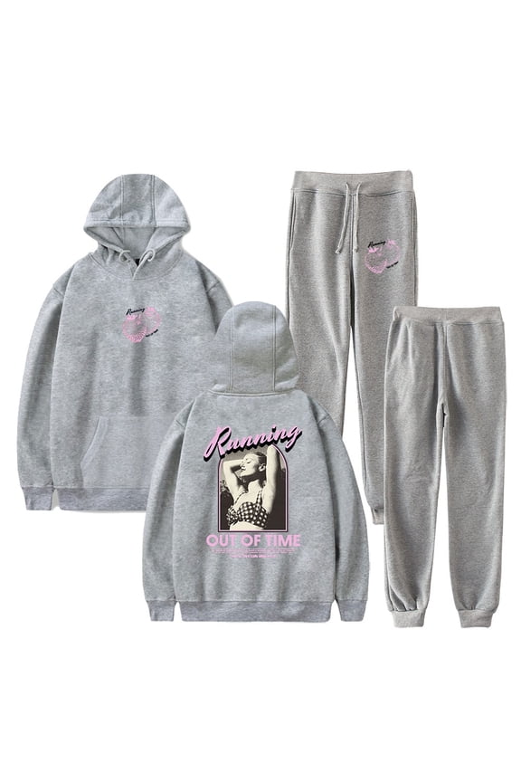 Ashe Running Out Of Time Logo Merch Hoodies Jogger Pants Unisex Fashion Casual Streetwear Set