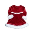 thumbnail image 1 of Ashely Ann Infant & Toddler Girls Red Glittery Party Dress Holiday Santa Dress 24m, 1 of 1