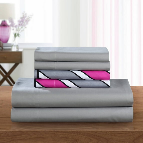 Asher 6-Piece Bedding Sheet Set with 2 Bonus Pillowcases