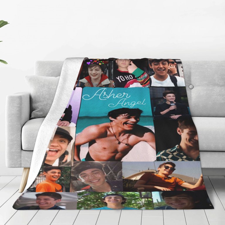 Asher Angel Throw Blanket Soft Plush Travel Blanket For Bedroom