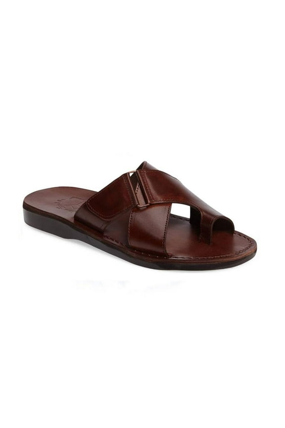 Asher - Leather Slide On Sandal - Mens Sandals